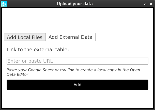 Upload online tables
